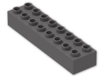 LEGO® Brick: Duplo Brick 2 x 8 4199 | Color: Dark Stone Grey