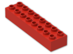 LEGO® Brick: Duplo Brick 2 x 8 4199 | Color: Bright Red