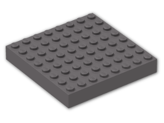 LEGO® Brick: Brick 8 x 8 4201 | Color: Dark Stone Grey