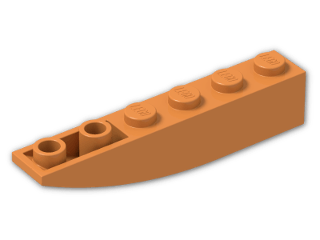 LEGO® Brick: Slope Brick Curved 6 x 1 Inverted 42023 | Color: Bright Orange