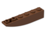 LEGO® Brick: Slope Brick Curved 6 x 1 Inverted 42023 | Color: Reddish Brown