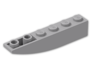 LEGO® Stein: Slope Brick Curved 6 x 1 Inverted 42023 | Farbe: Medium Stone Grey