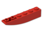LEGO® Brick: Slope Brick Curved 6 x 1 Inverted 42023 | Color: Bright Red