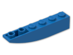 LEGO® Brick: Slope Brick Curved 6 x 1 Inverted 42023 | Color: Bright Blue