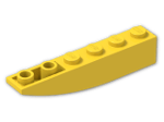 LEGO® Brick: Slope Brick Curved 6 x 1 Inverted 42023 | Color: Bright Yellow