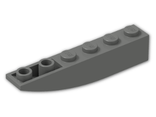 LEGO® Brick: Slope Brick Curved 6 x 1 Inverted 42023 | Color: Dark Grey