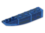 LEGO® Stein: Slope Brick Curved 6 x 1 Inverted 42023 | Farbe: Transparent Blue