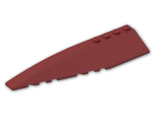 LEGO® Brick: Wedge 12 x 3 x 1 Double Rounded Left 42061 | Color: New Dark Red