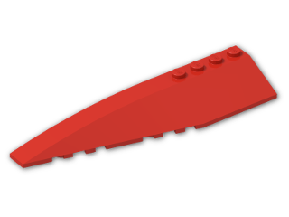 LEGO® Brick: Wedge 12 x 3 x 1 Double Rounded Left 42061 | Color: Bright Red