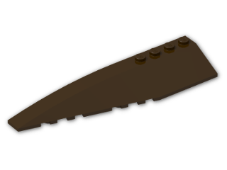 LEGO® Stein: Wedge 12 x 3 x 1 Double Rounded Left 42061 | Farbe: Dark Brown