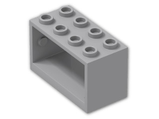 LEGO® Brick: Hose Reel 2 x 4 x 2 Holder 4209 | Color: Medium Stone Grey