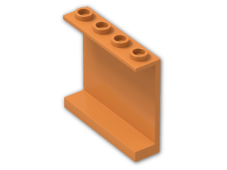 LEGO® Brick: Panel 1 x 4 x 3 with Hollow Studs 4215b | Color: Bright Orange