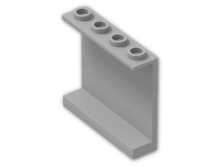 LEGO® Stein: Panel 1 x 4 x 3 with Hollow Studs 4215b | Farbe: Medium Stone Grey