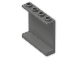 LEGO® Stein: Panel 1 x 4 x 3 with Hollow Studs 4215b | Farbe: Dark Grey