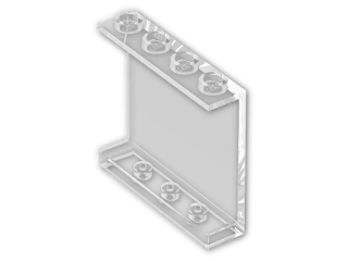 LEGO® Brick: Panel 1 x 4 x 3 with Hollow Studs 4215b | Color: Transparent