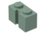 LEGO® Brick: Brick 1 x 2 with Groove 4216 | Color: Sand Green