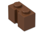 LEGO® Brick: Brick 1 x 2 with Groove 4216 | Color: Reddish Brown