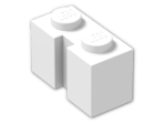 LEGO® Stein: Brick 1 x 2 with Groove 4216 | Farbe: White
