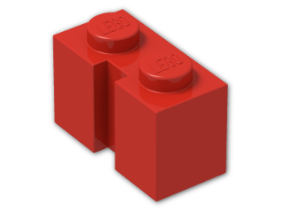 LEGO® Stein: Brick 1 x 2 with Groove 4216 | Farbe: Bright Red