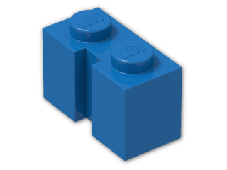 LEGO® Brick: Brick 1 x 2 with Groove 4216 | Color: Bright Blue