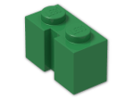 LEGO® Brick: Brick 1 x 2 with Groove 4216 | Color: Dark Green