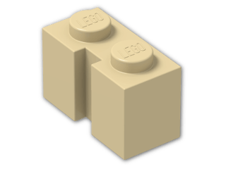 LEGO® Brick: Brick 1 x 2 with Groove 4216 | Color: Brick Yellow