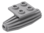 LEGO® Stein: Plate 2 x 2 with Jet Engine 4229 | Farbe: Medium Stone Grey