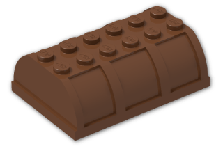 LEGO® Brick: Container 4 x 6 x 1.667 Lid 4238 | Color: Reddish Brown