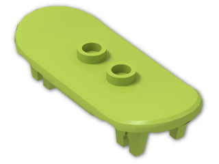 LEGO® Stein: Minifig Skateboard with Four Wheel Clips 42511 | Farbe: Bright Yellowish Green