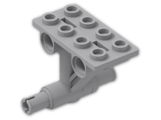 LEGO® Stein: Plate 2 x 4 with Holes and Pins 42608 | Farbe: Medium Stone Grey