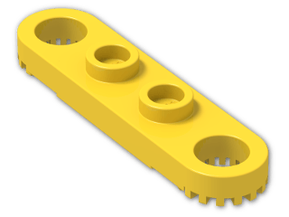 LEGO® Brick: Technic Plate 1 x 4 with Holes 4263 | Color: Bright Yellow