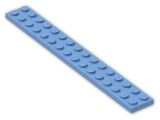 LEGO® Brick: Plate 2 x 16 4282 | Color: Medium Blue