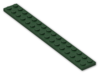 LEGO® Stein: Plate 2 x 16 4282 | Farbe: Earth Green