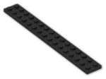 LEGO® Brick: Plate 2 x 16 4282 | Color: Black