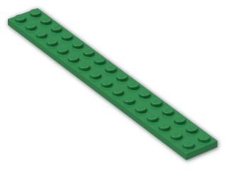 LEGO® Brick: Plate 2 x 16 4282 | Color: Dark Green