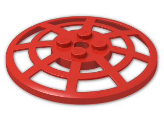 LEGO® Stein: Dish 6 x 6 Inverted Webbed Type 2 4285b | Farbe: Bright Red