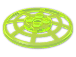 LEGO® Stein: Dish 6 x 6 Inverted Webbed Type 2 4285b | Farbe: Transparent Fluorescent Green