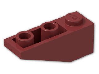 LEGO® Brick: Slope Brick 33 3 x 1 Inverted 4287 | Color: New Dark Red