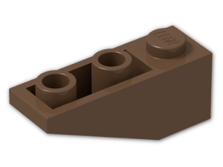 LEGO® Brick: Slope Brick 33 3 x 1 Inverted 4287 | Color: Brown