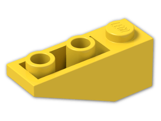 LEGO® Brick: Slope Brick 33 3 x 1 Inverted 4287 | Color: Bright Yellow
