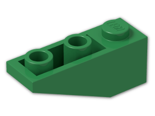 LEGO® Brick: Slope Brick 33 3 x 1 Inverted 4287 | Color: Dark Green