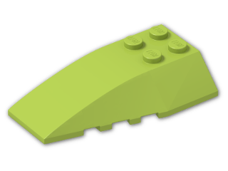 LEGO® Brick: Wedge 6 x 4 Triple Curved 43712 | Color: Bright Yellowish Green