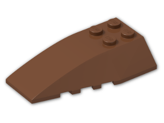 LEGO® Brick: Wedge 6 x 4 Triple Curved 43712 | Color: Reddish Brown