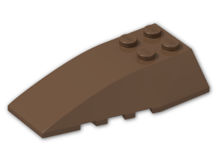 LEGO® Brick: Wedge 6 x 4 Triple Curved 43712 | Color: Brown