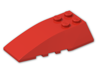 LEGO® Brick: Wedge 6 x 4 Triple Curved 43712 | Color: Bright Red
