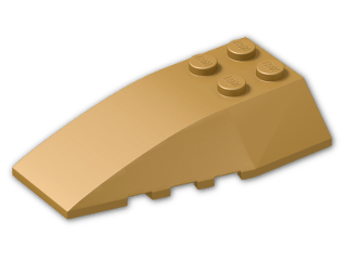 LEGO® Brick: Wedge 6 x 4 Triple Curved 43712 | Color: Warm Gold