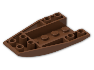 LEGO® Stein: Wedge 6 x 4 Triple Curved Inverted 43713 | Farbe: Reddish Brown