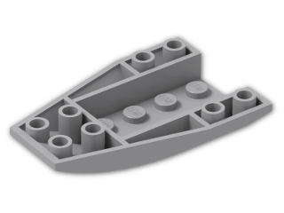 LEGO® Stein: Wedge 6 x 4 Triple Curved Inverted 43713 | Farbe: Medium Stone Grey
