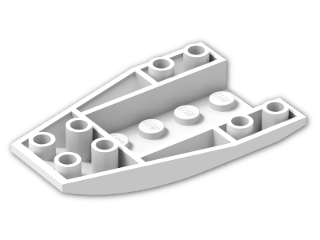 LEGO® Brick: Wedge 6 x 4 Triple Curved Inverted 43713 | Color: White
