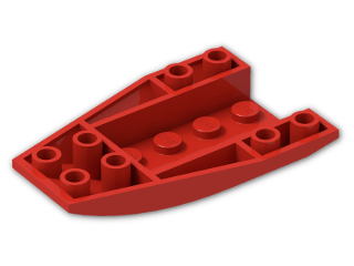 LEGO® Brick: Wedge 6 x 4 Triple Curved Inverted 43713 | Color: Bright Red